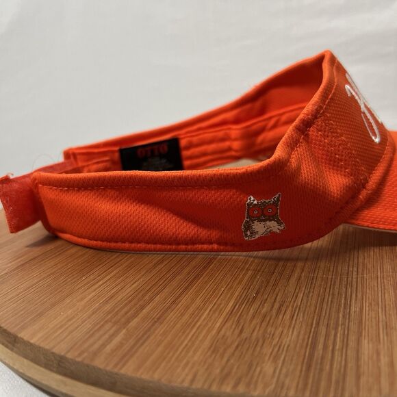 Hooters Orange Mesh Visor Hat Adjustable Adult Size Logo Embroidered Retro Cap - Picture 4 of 7